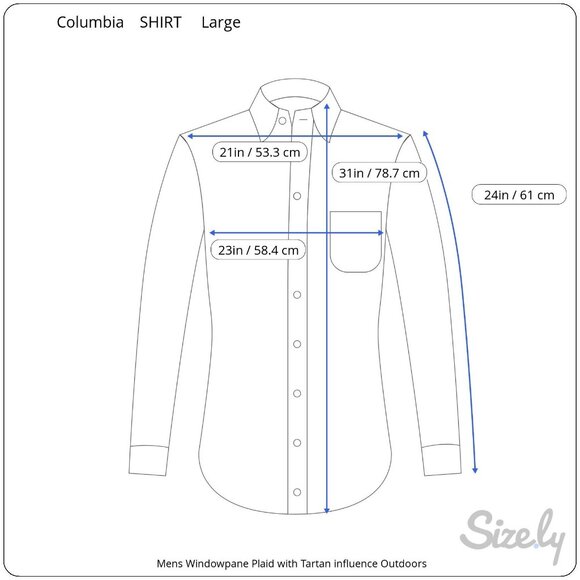 Columbia Men’s Red Windowpane Plaid l Shirt Size L Long Sleeve Outdoor Casual - Picture 8 of 8